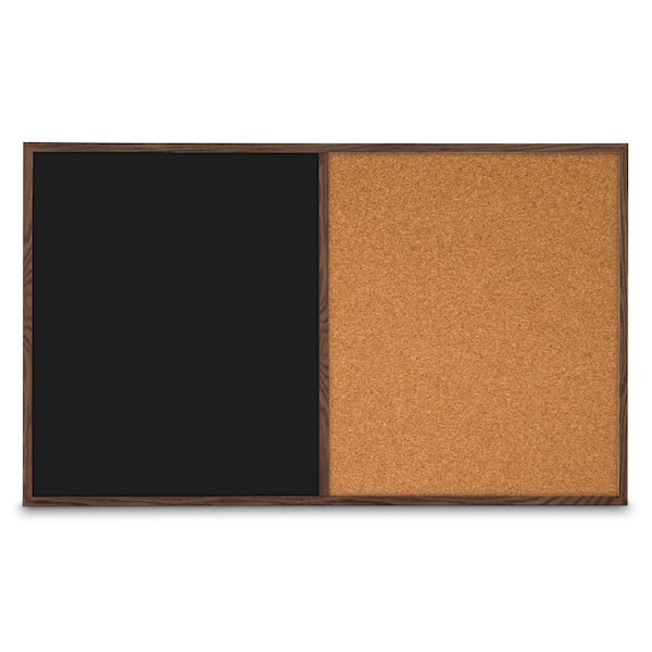 Single Door Radius Corkboard, 36"x36", Bla, UV7002RC-BLACK-CORK